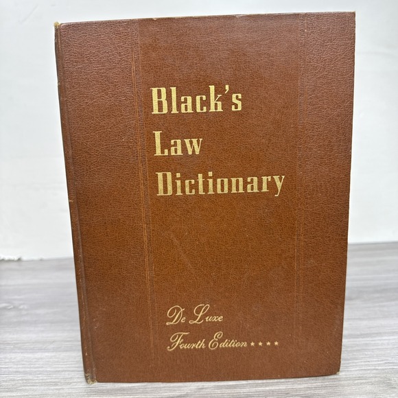 Other - Black's Law Dictionary ~ De Luxe Fourth Edition (1957, Index Tabbed Hardcover,..
